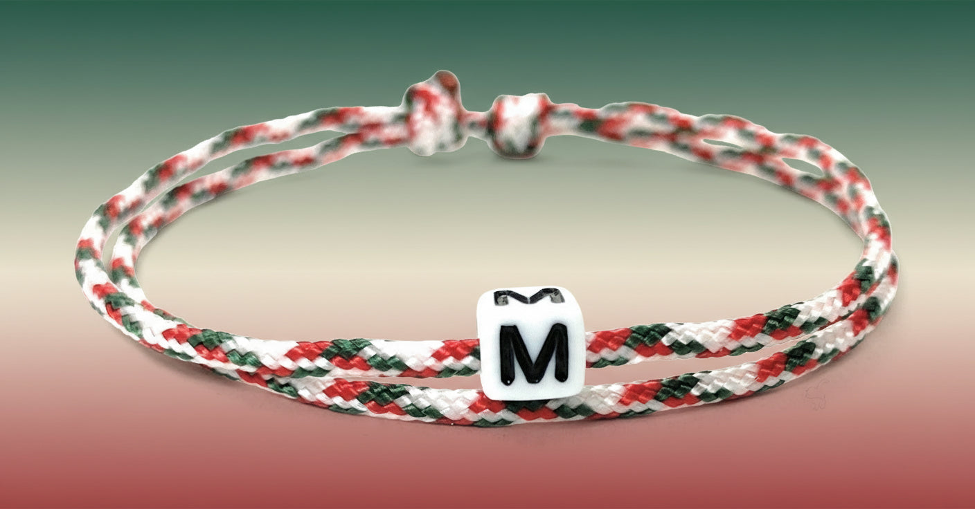 Freundschaftsarmband mit Buchstabe, Surfer Buchstaben Armband, Verstellbar, St. Nickv
