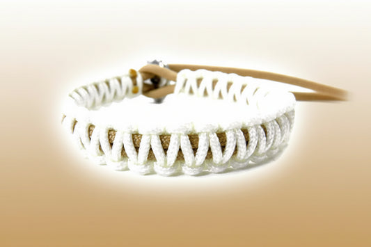 Paracord Armband Verstellbar-Paracord Typ 1-White & Tan