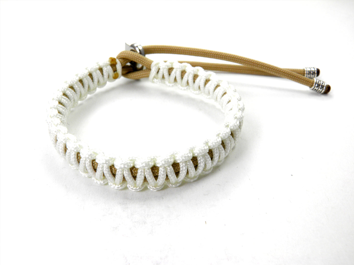 Paracord Armband Verstellbar-Paracord Typ 1-White & Tan