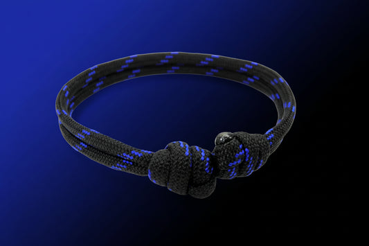 Paracord Surfer Armband-verstellbar-Maritimes Armband-Thin Blue Line