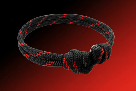 Paracord Surfer Armband-verstellbar-Maritimes Armband-Thin Red Line