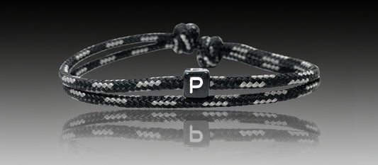 Freundschaftsarmband mit Buchstabe, Surfer Buchstaben Armband, Verstellbar, Touch of Grey
