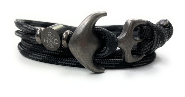 Maritimes Surfer Edelstahl Anker Armband-US Paracord III-Verstellbar-Unisex-Frauen, u. Männer-Geschenk-Touch of Grey