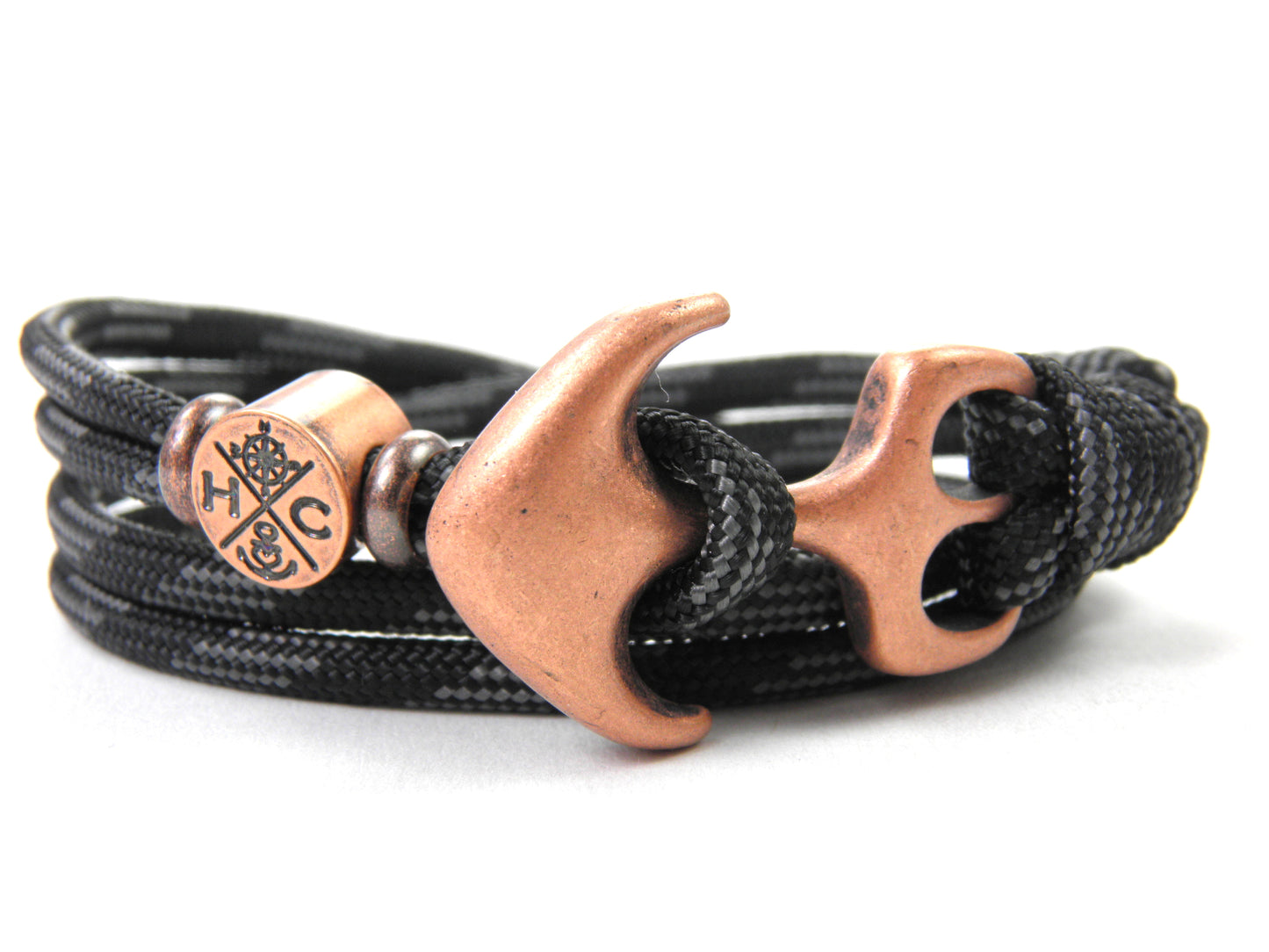 Maritimes Surfer Edelstahl Anker Armband-US Paracord III-Verstellbar-Unisex-Frauen, u. Männer-Geschenk-Touch of Grey