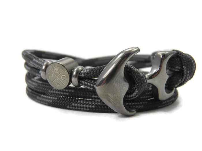 Maritimes Surfer Edelstahl Anker Armband-US Paracord III-Verstellbar-Unisex-Frauen, u. Männer-Geschenk-Touch of Grey