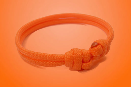 Paracord Surfer Armband-verstellbar-Maritimes Armband-Ultra Neon Orange