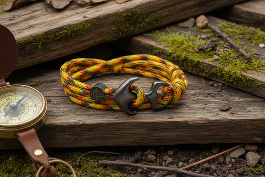 Maritimes Surfer Edelstahl Anker Armband-US Paracord III-Verstellbar-Unisex-Frauen, u. Männer-Vietnam Vet