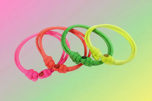 Paracord Surfer Armband-verstellbar-Maritimes Armband-Neon Faben