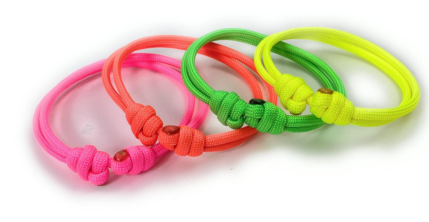 Paracord Surfer Armband-verstellbar-Maritimes Armband-Neon Faben